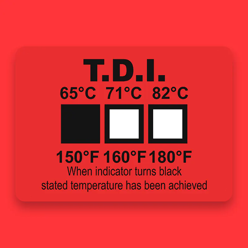 Irreversible Thermal Disinfection Labels